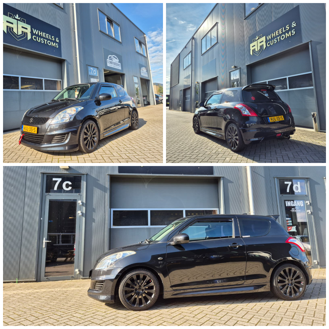 Suzuki Swift voorzien van Eibach verlagingsveren