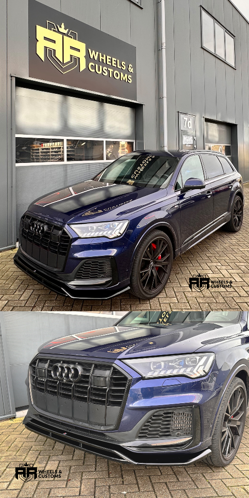 Wij hebben deze Audi Q7 voorzien van een Maxton Design bumperlip Front Splitter Audi SQ7 /Q7 S-Line Mk2 (4M) Facelift / Bumper Lip