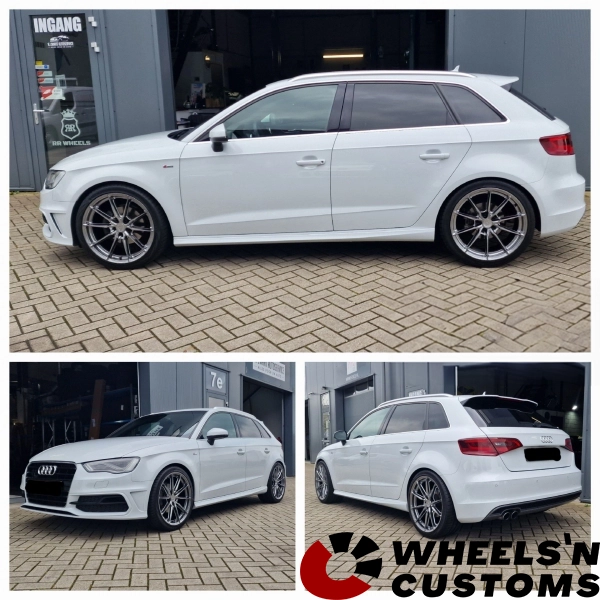 Audi A3 8V - 19 inch Japan Racing JR37 Hyper Black - 8.5J ET45.