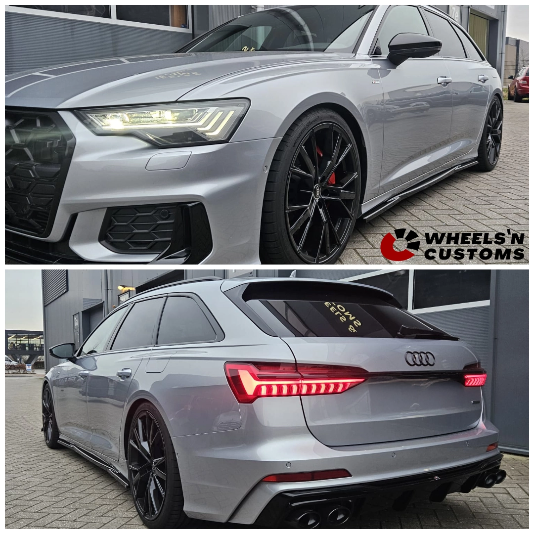 Audi A6 C8 voorzien van Maxton onderdelen + KW V3 schroefset