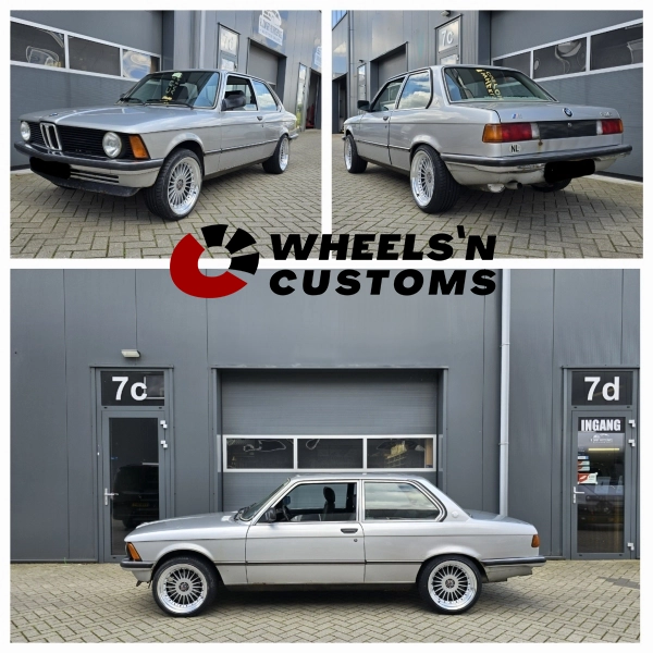 BMW E21 - 17 inch YKW Alpina stijl - 4x100 8J ET20 + 9J ET15.