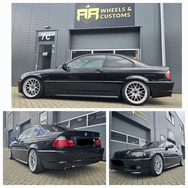 BMW 3 Serie E46 Coupe 330i - 18 inch Apex ARC-8 Satin Black - 5x120 8.5j ET35 + 9.5J ET35.