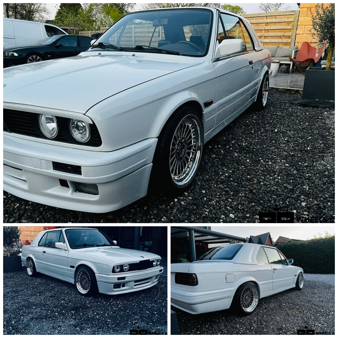 BMW E30 - 17 inch YKW Wheels Y7670 Chrome Gold Rivets Breedset - 4x100 / 5x100