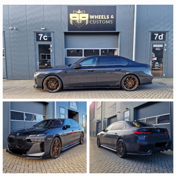 BMW I7 G70 - 22 inch Concave CVR6 Brushed Bronze - 5x112 9.5J ET18 + 10.5J ET39.