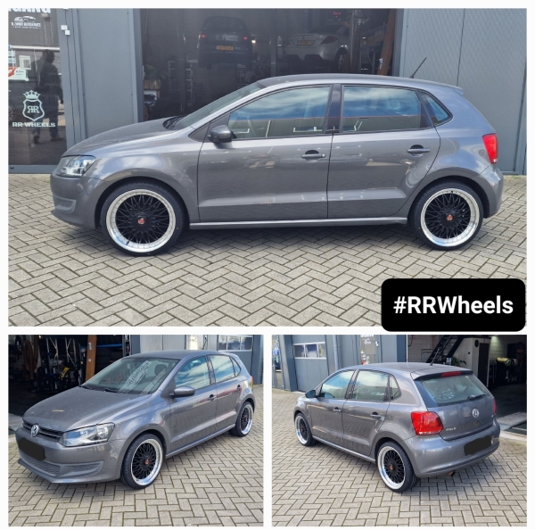 Volkswagen Polo MK5 - 18 inch Axe EX10 Black Polished Lip - 5x100 8J ET40