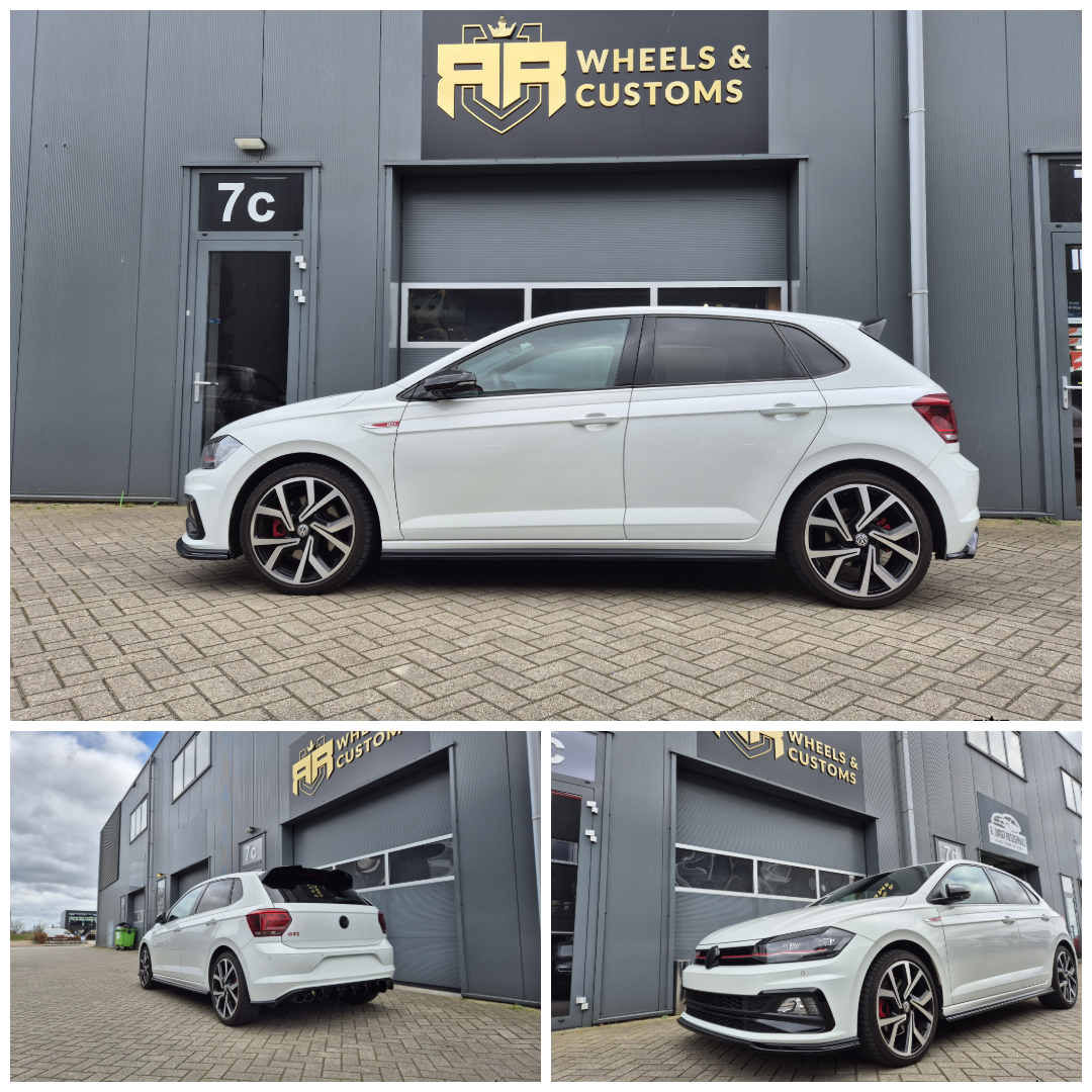 Volkswagen Polo GTI (AW) voorzien van Rieger / Maxton Design onderdelen