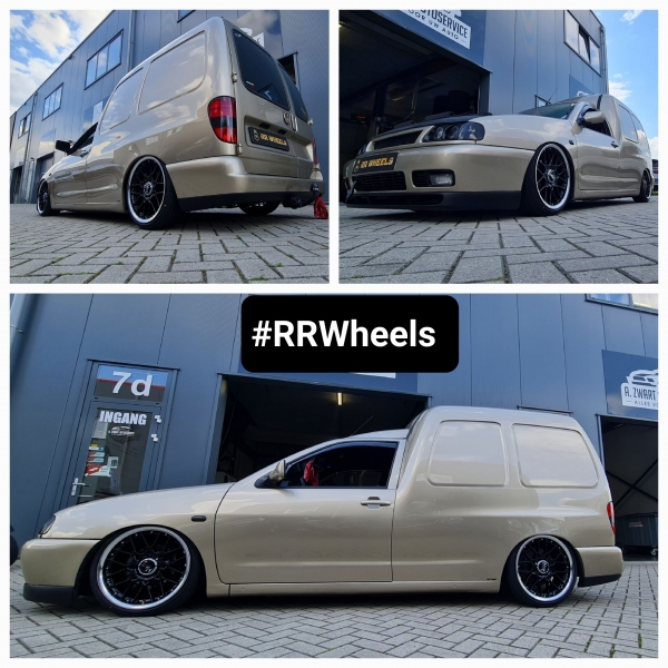 Volkswagen Caddy Mk2 - 17 inch HSR Wheels RYS Club Black Machined Lip - 4x100 7.5J ET35