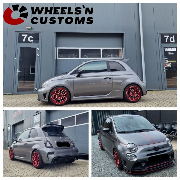 Fiat 500 Abarth - 17 inch AVID Series wheels Gloss Red -  4x100 7.5J ET35