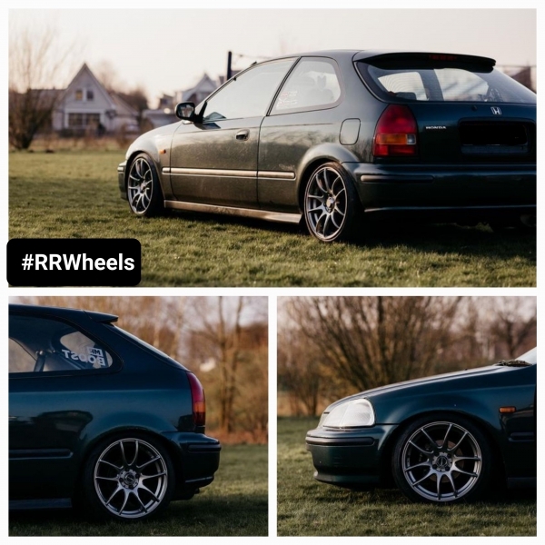 Honda Civic EK Hatchback - JF Luxury X12 Gun Metal - 7J ET35