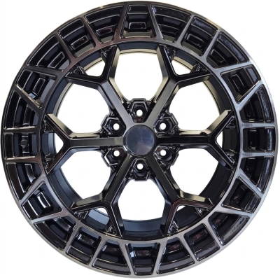 Voorraad Velgen 20 inch 6x139.7 JF Luxury KF33 - Gloss Black Double tinded Black Voorraad Velgen 20 inch 6x139.7 JF Luxury KF33 - Gloss Black Double tinded Black