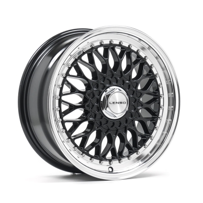 Lenso LENSO BSX Custom PCD 17 inch 7.5J Gloss Black & Polished Lenso LENSO BSX Custom PCD 17 inch 7.5J Gloss Black & Polished