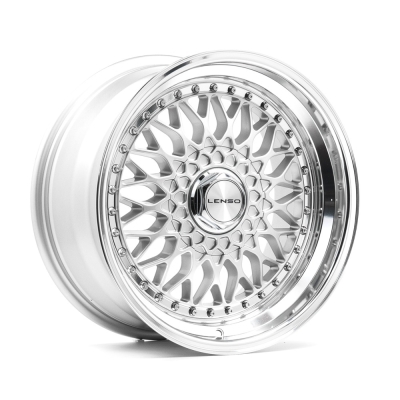 Lenso LENSO BSX Custom PCD 17 inch 7.5J ET 35 Gloss Silver & Polished Lenso LENSO BSX Custom PCD 17 inch 7.5J ET 35 Gloss Silver & Polished